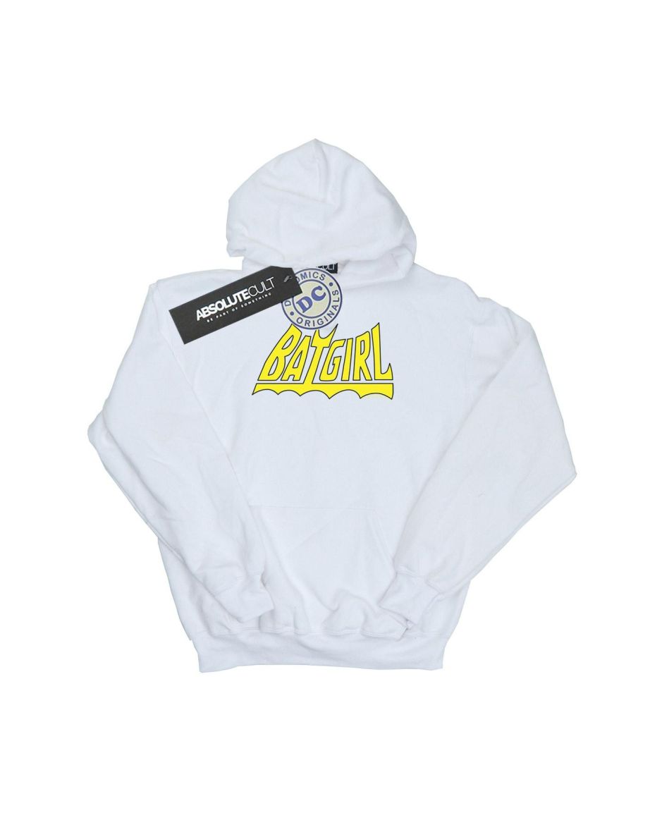 DC Comics Girls Batgirl Logo Hoodie - White