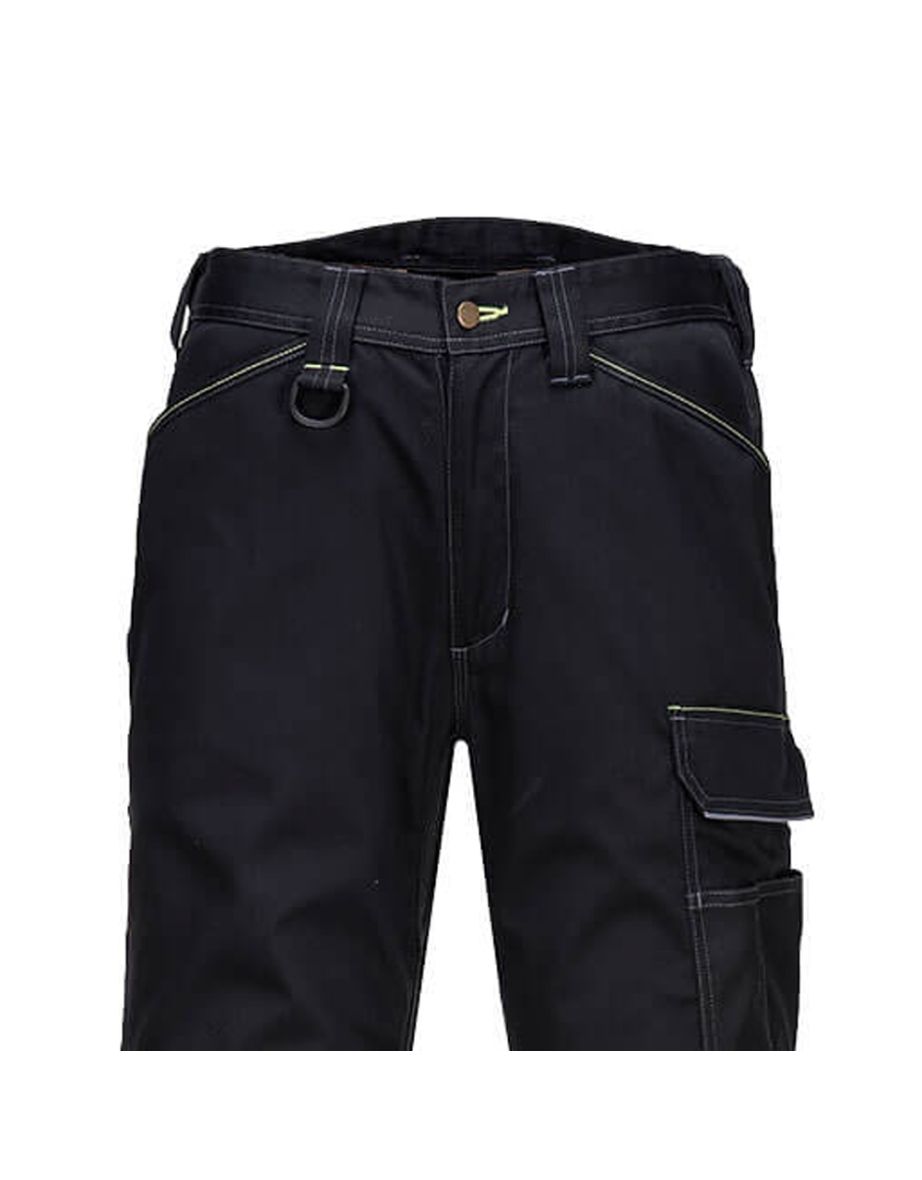 Portwest Mens PW3 Stretch Lightweight Cargo Trousers - Black - 3