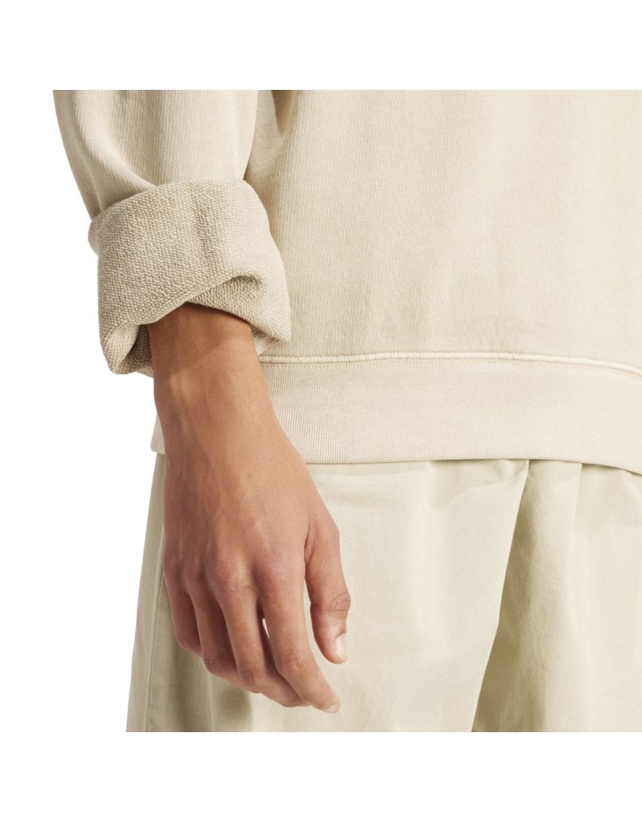 Men's adidas Originals Trefoil Crewneck Sweatshirt in Cream - 7