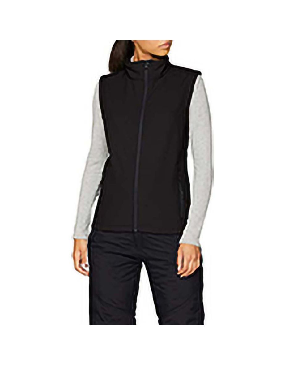 Result Core Womens/Ladies Printable Softshell Bodywarmer - Black /Black - 1
