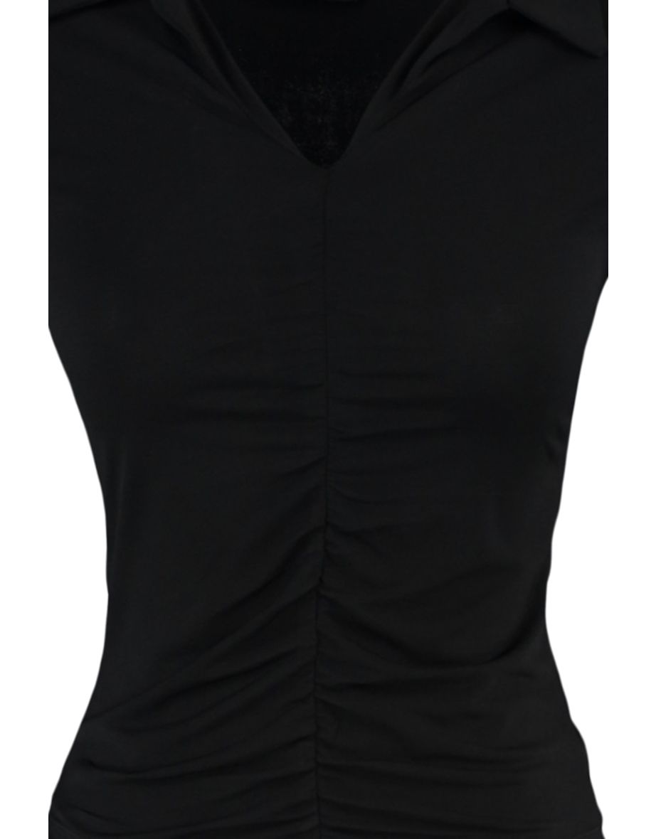 Blouse - Black - Slim fit - 7