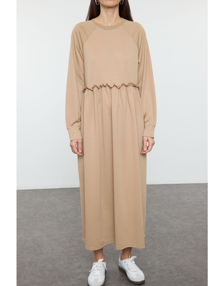 Mink Overisze Waist Cutout Knitted Dress - 4
