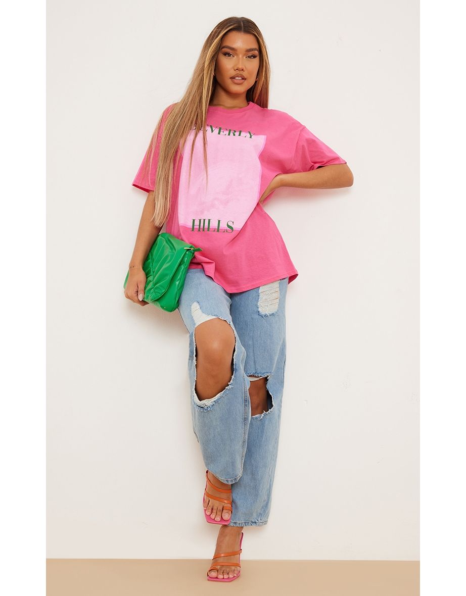 Pink Beverly Hills Photographic Print T Shirt