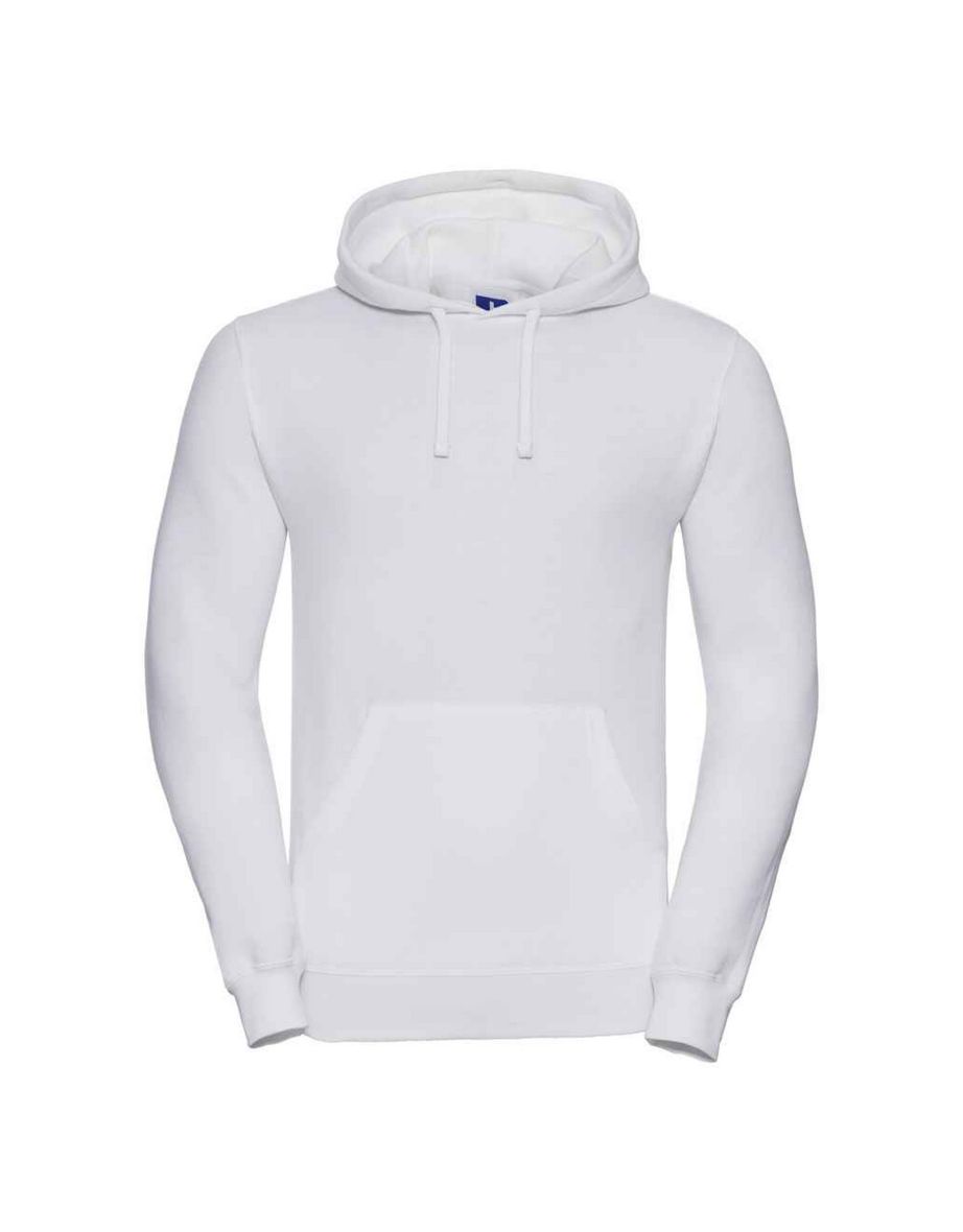 Russell Mens Plain Hoodie - White