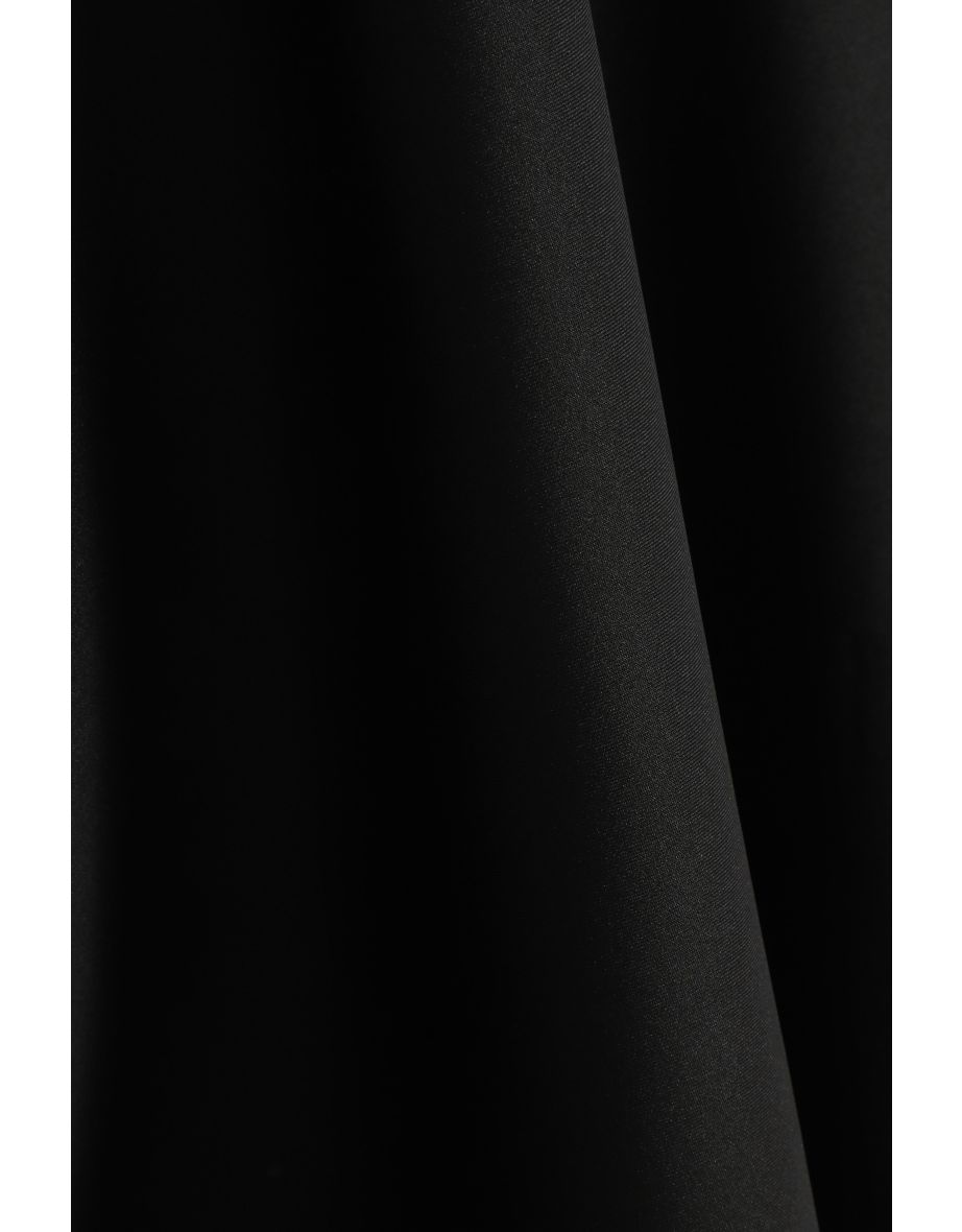Curve Black Midi Skater Dress - 5