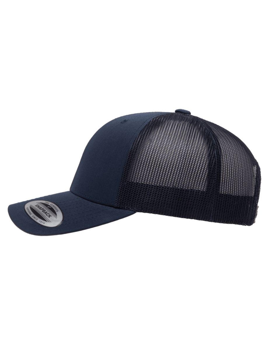 Yupoong Flexfit Retro Snapback Trucker Cap - Navy/Navy - 2
