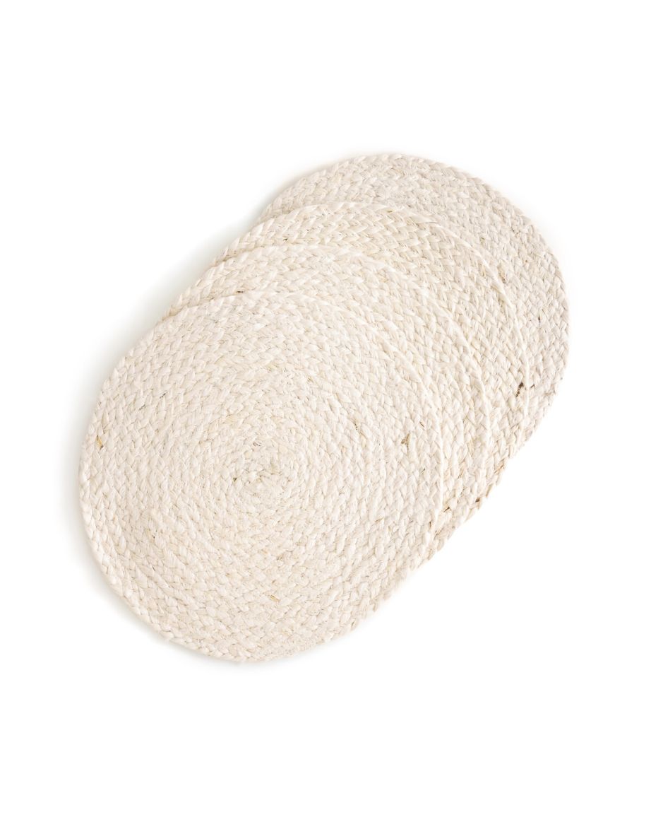 Set of 4 Jonna Round Woven Jute Placemats