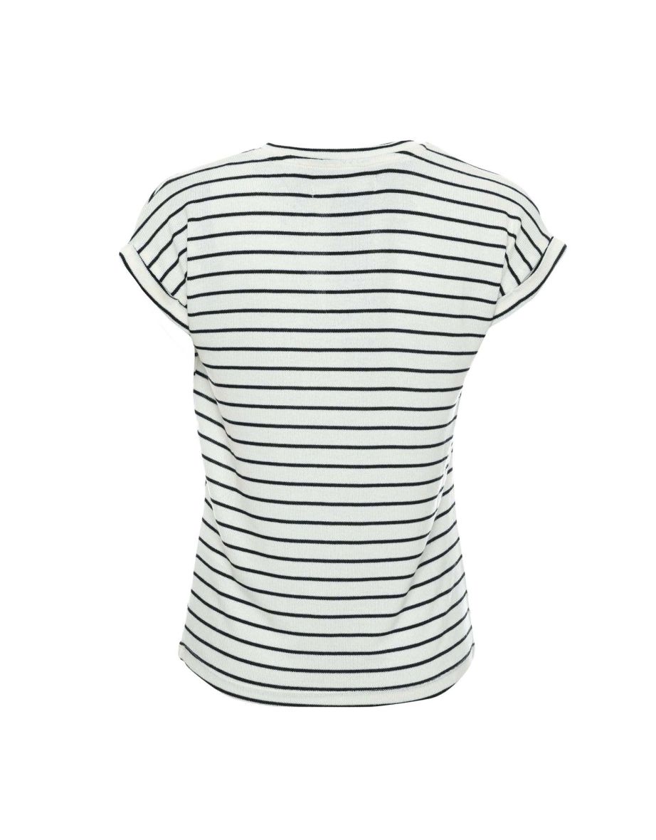 Women's Vero Moda Brianna Knitted T-Shirt in White - 1