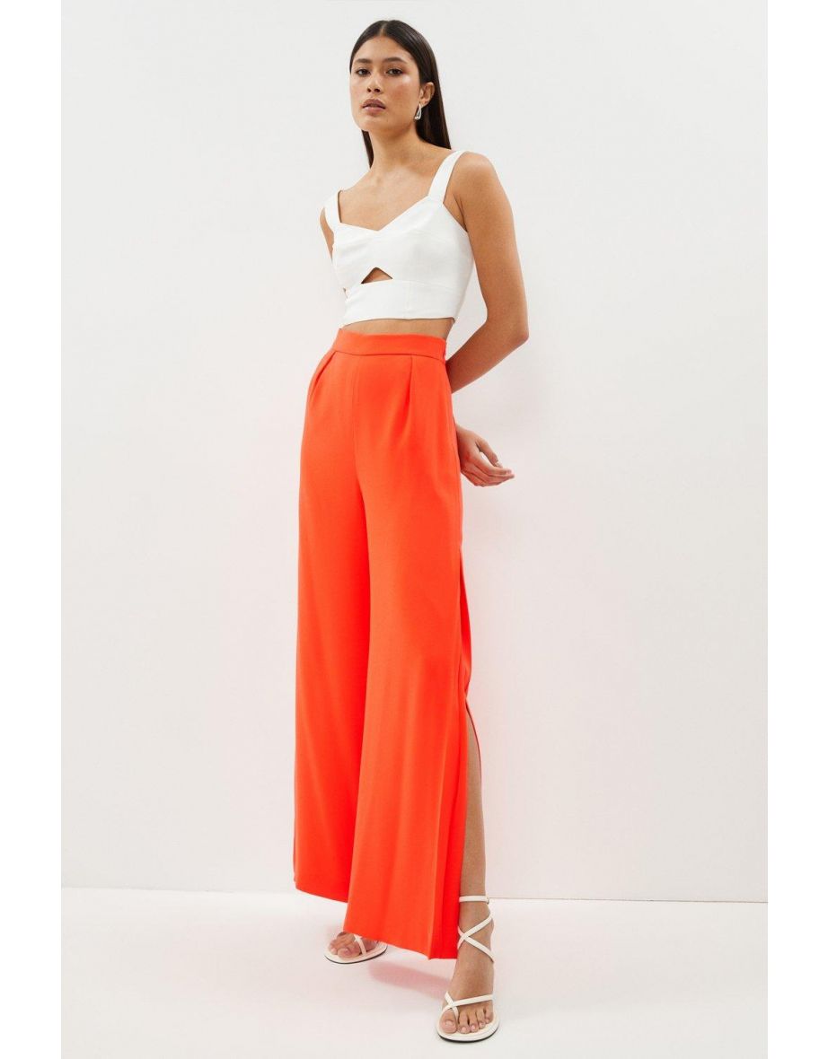 Premium Split Side Wide Leg Trouser