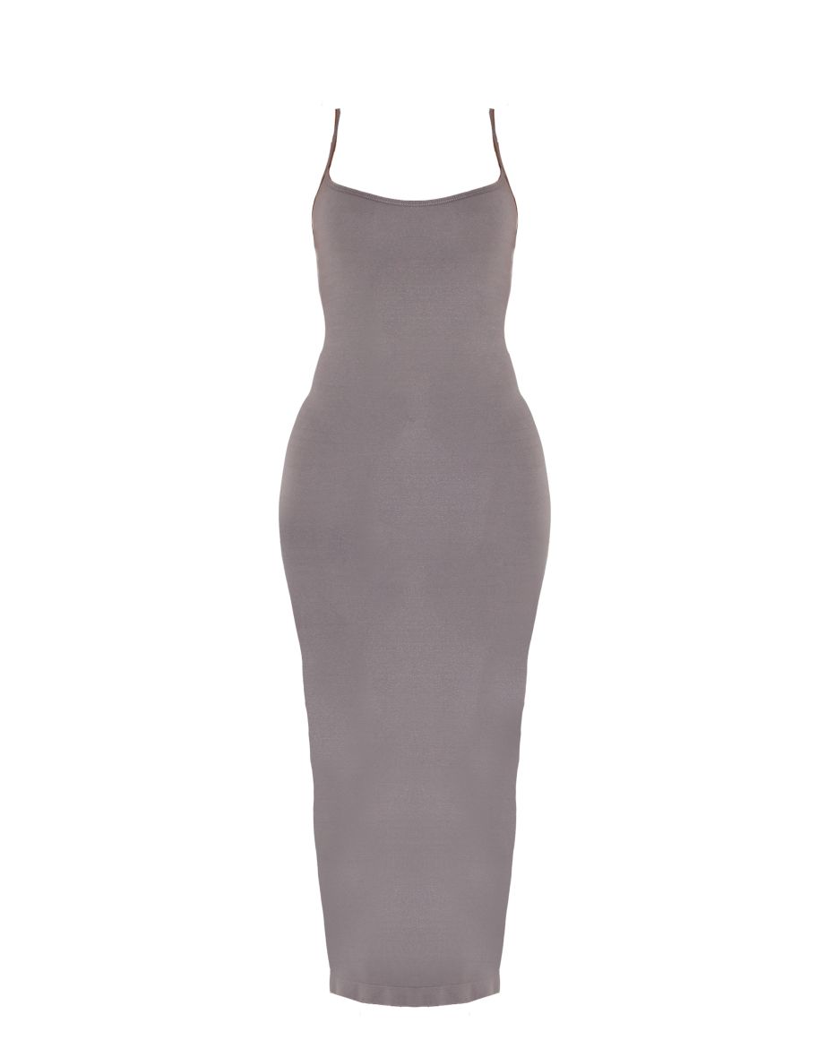 Shape Charcoal Stretch Seamless Strappy Maxi Dress - 4