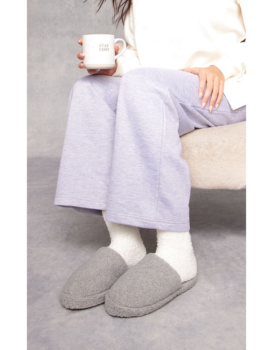 Grey Borg Slip On Slippers