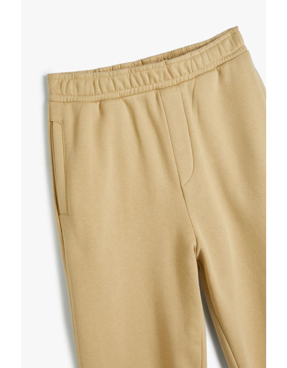 Men's Beige Sweatpants - 7