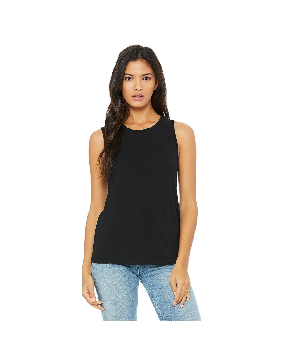 Bella + Canvas Womens/Ladies Muscle Jersey Tank Top - Black - 2