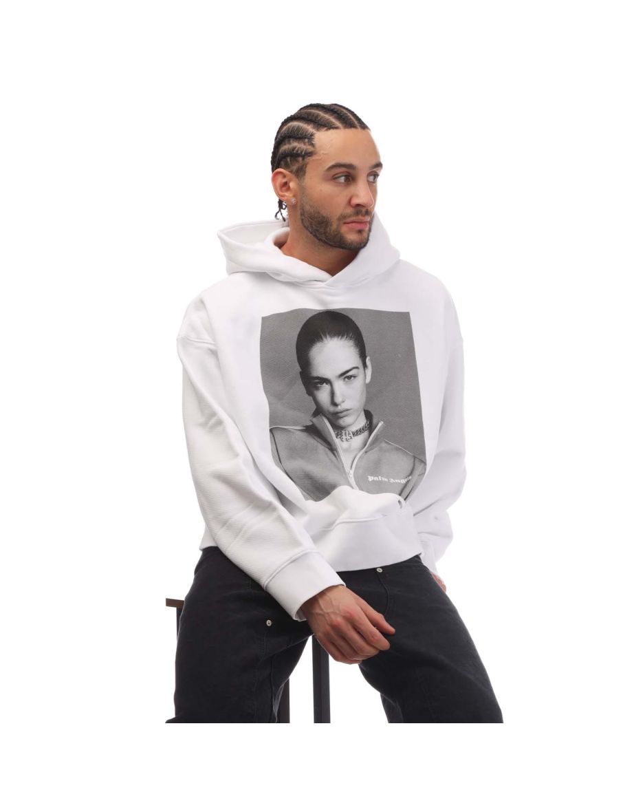 Men's Palm Angels SIMS X PALM Hoodie in White - 3