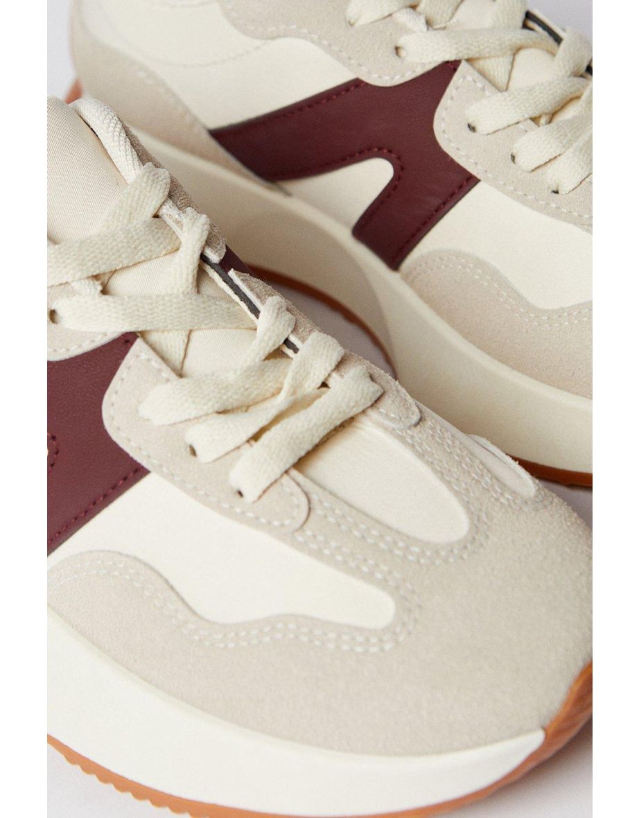 Boston Faux Suede Lace Up Trainer - 3
