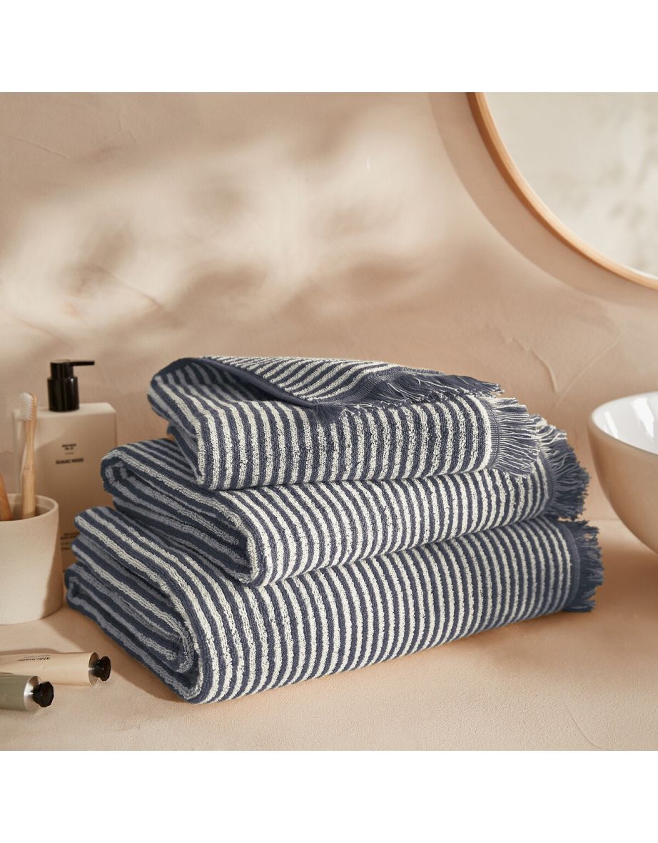 Malo Large Striped Bath Towel - 4