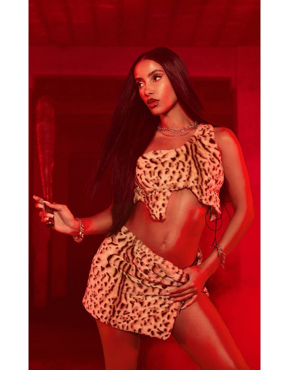 Brown Faux Fur Cavewomen Costume