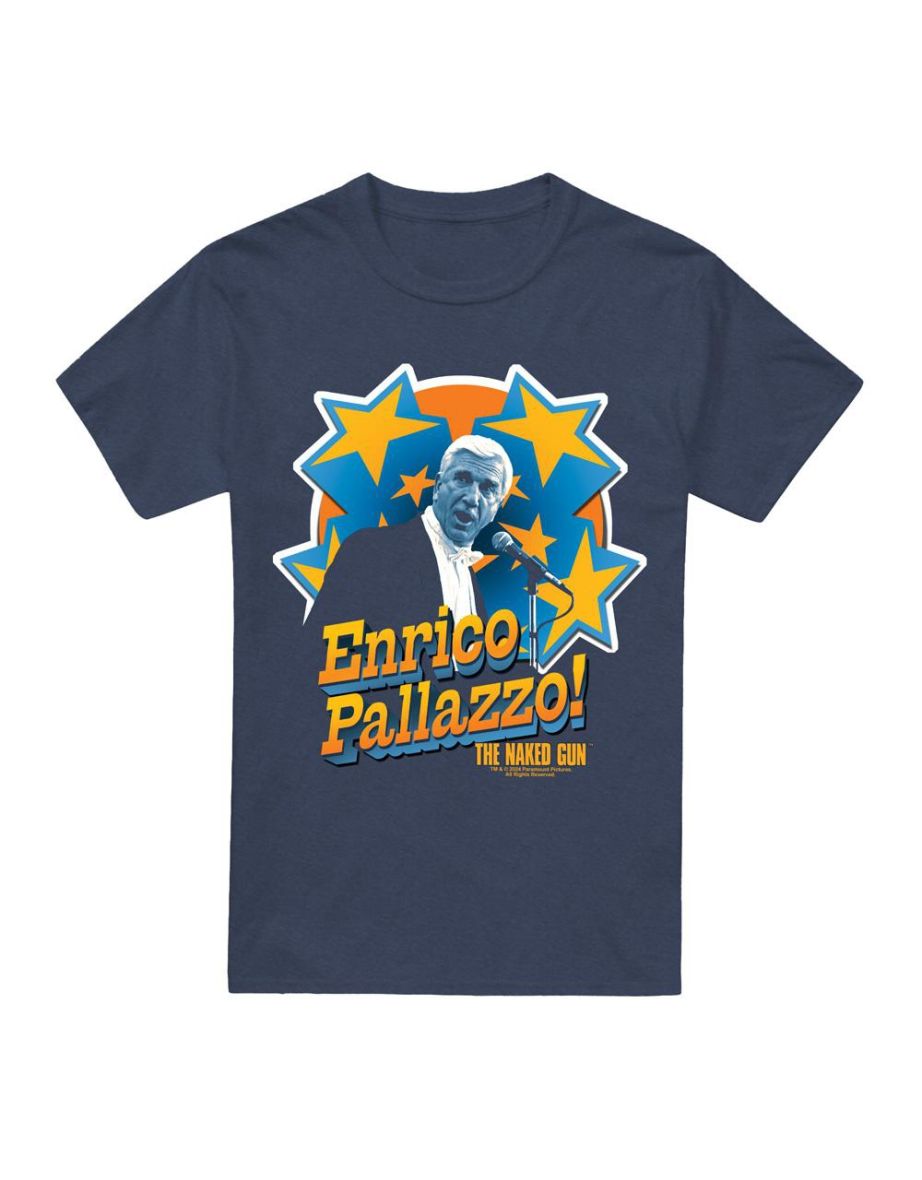 The Naked Gun Unisex Adult It´s Enrico Pallazzo T-Shirt - Navy