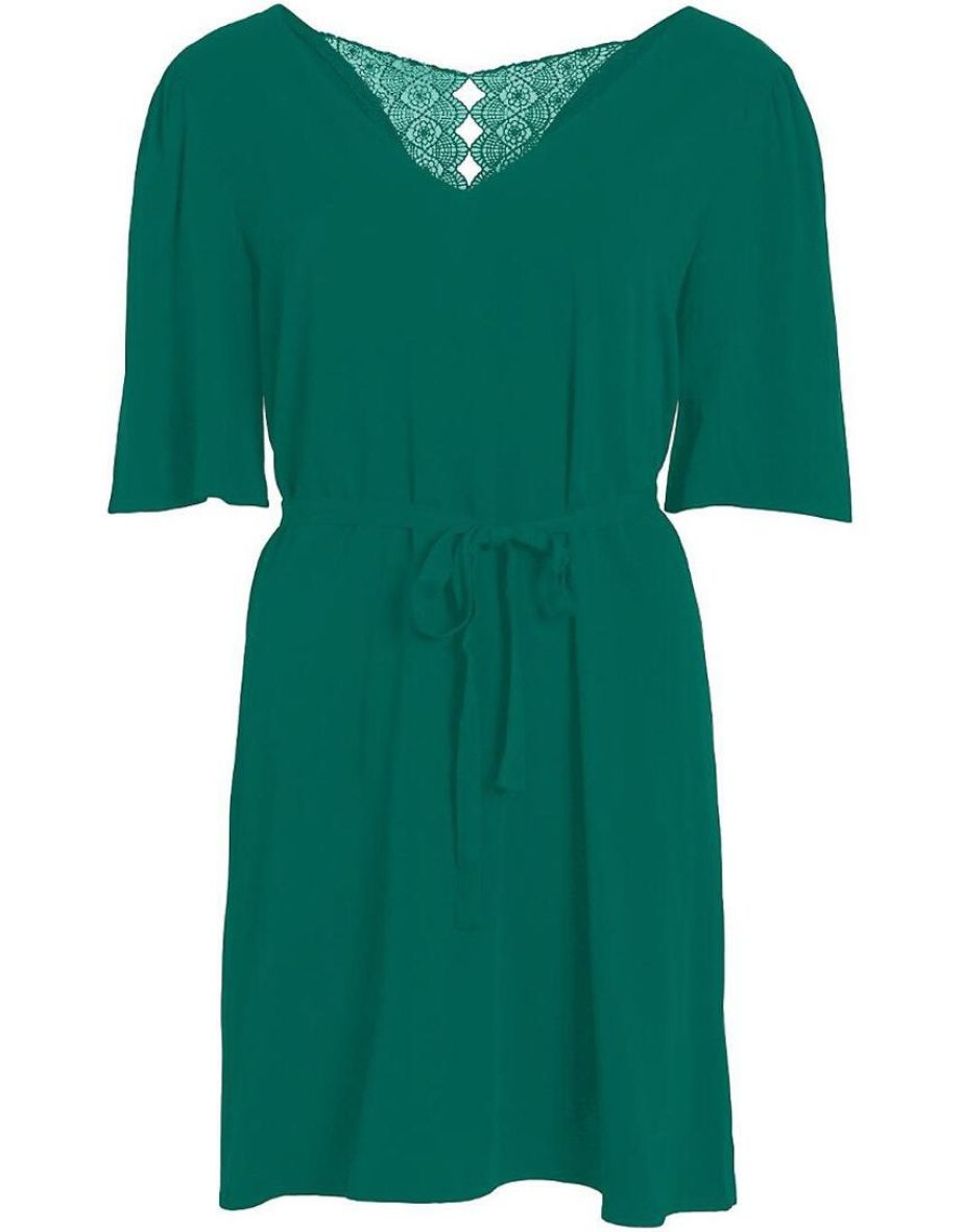 Shift Mini Dress with Lace Back