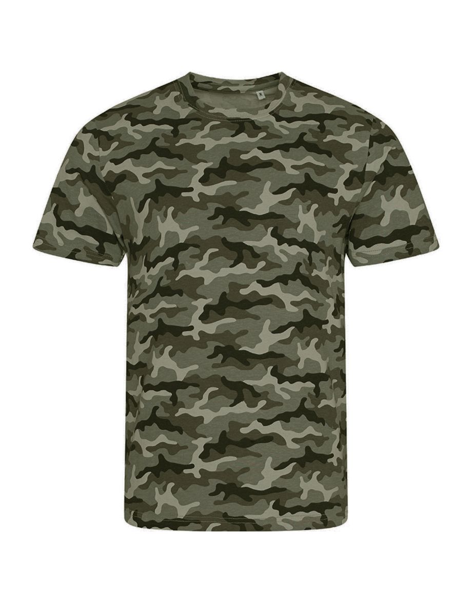 AWDis Mens Camouflage T-Shirt - Green Camo