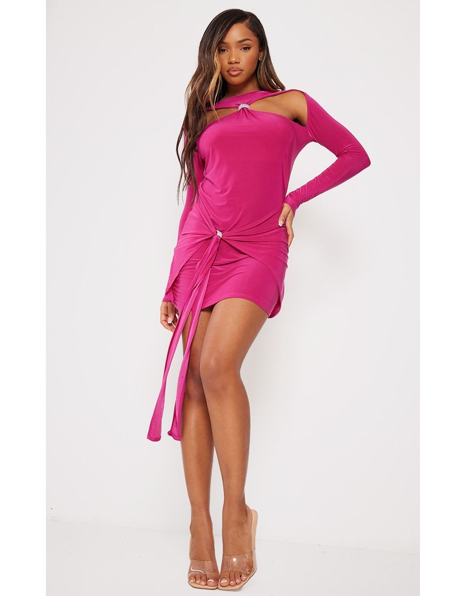 Diamante bodycon dress best sale