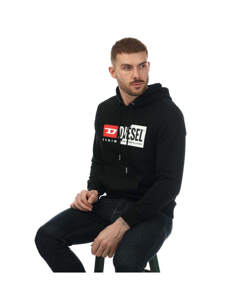 Men's Diesel S-Girk Cuty Felpa Crewneck Sweatshirt in Black - 3