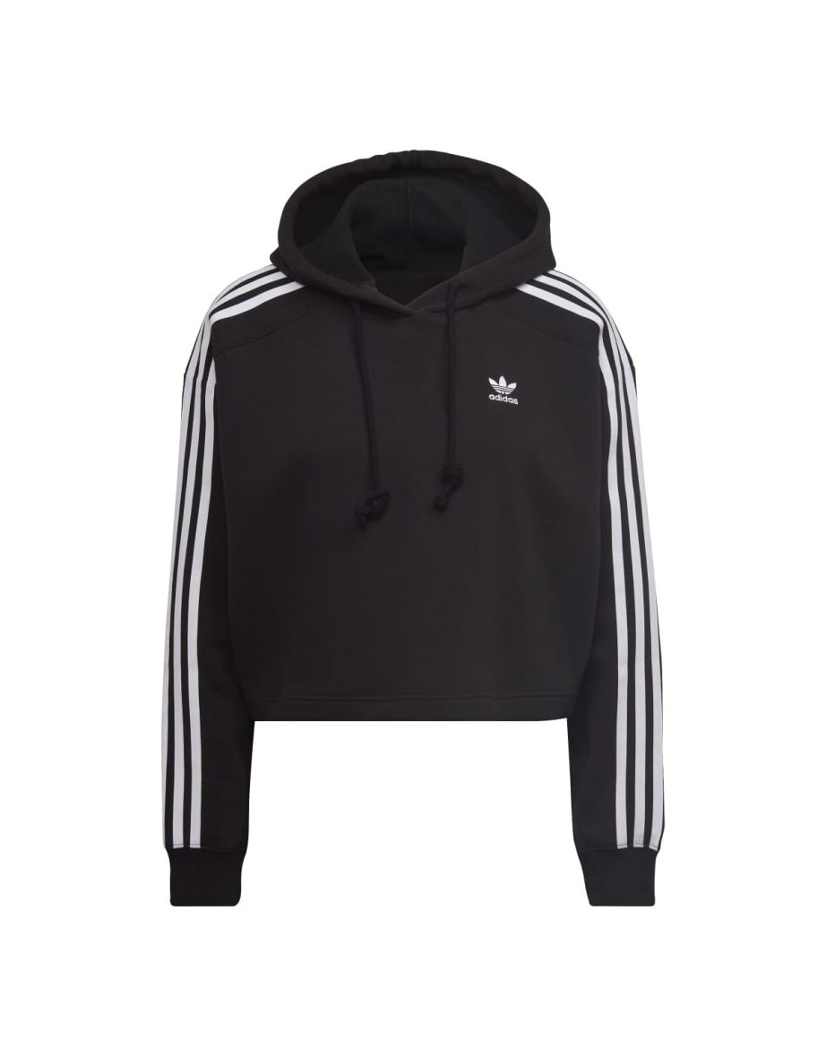 Women's adidas Originals Adicolor Classics Crop Hoodie in Black