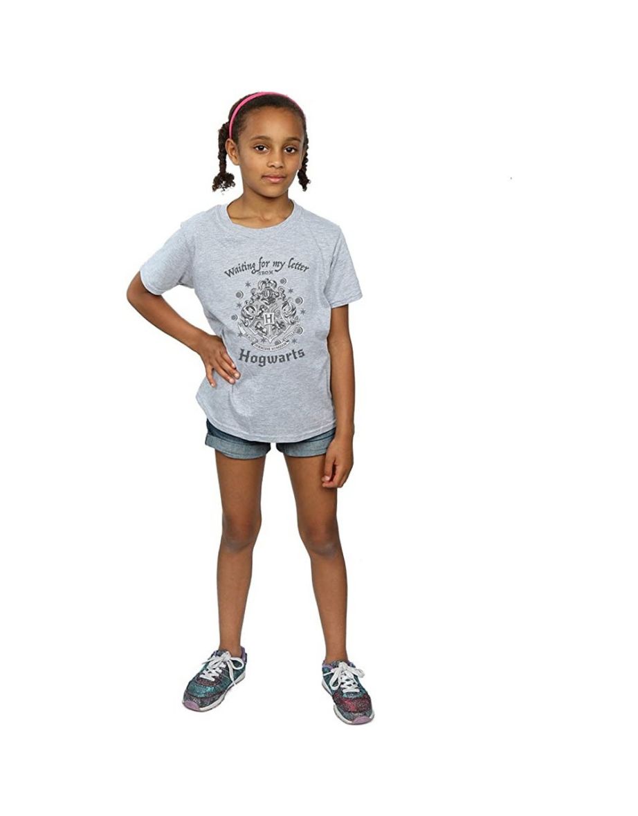 Harry Potter Girls Waiting For My Letter Hogwarts T-Shirt - Sports Grey - 2