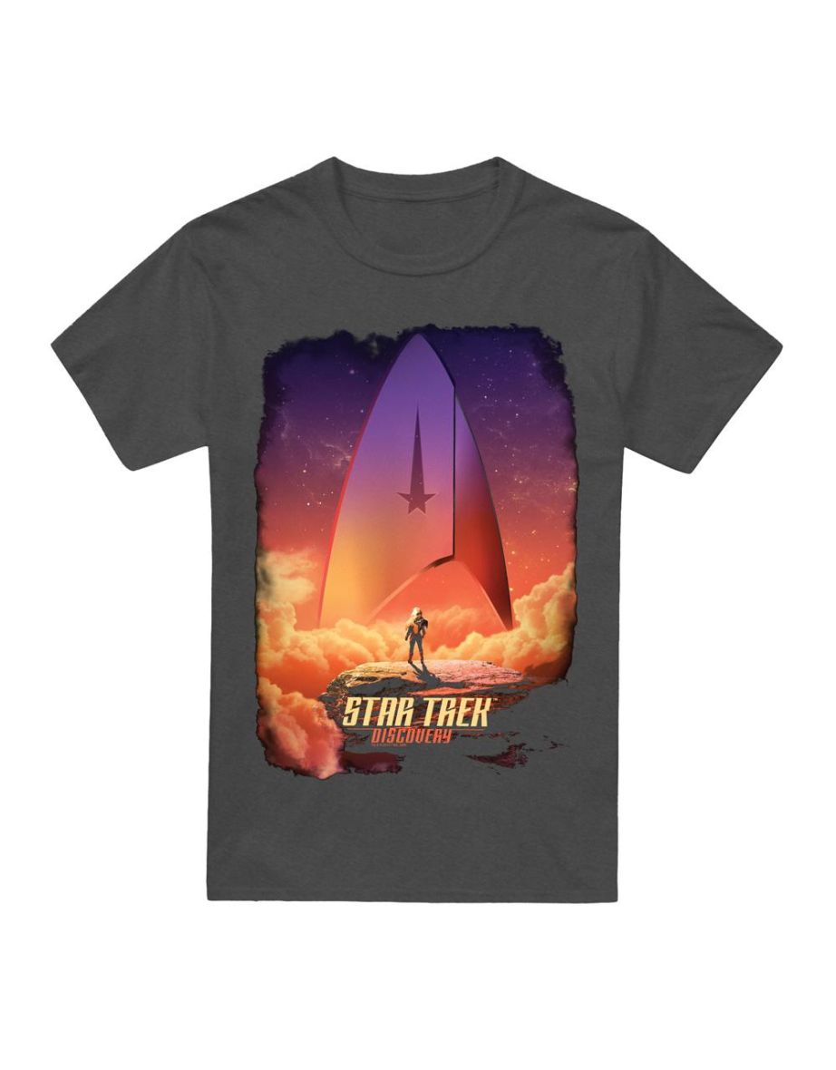 Star Trek: Discovery Unisex Adult The Explorer T-Shirt - Charcoal
