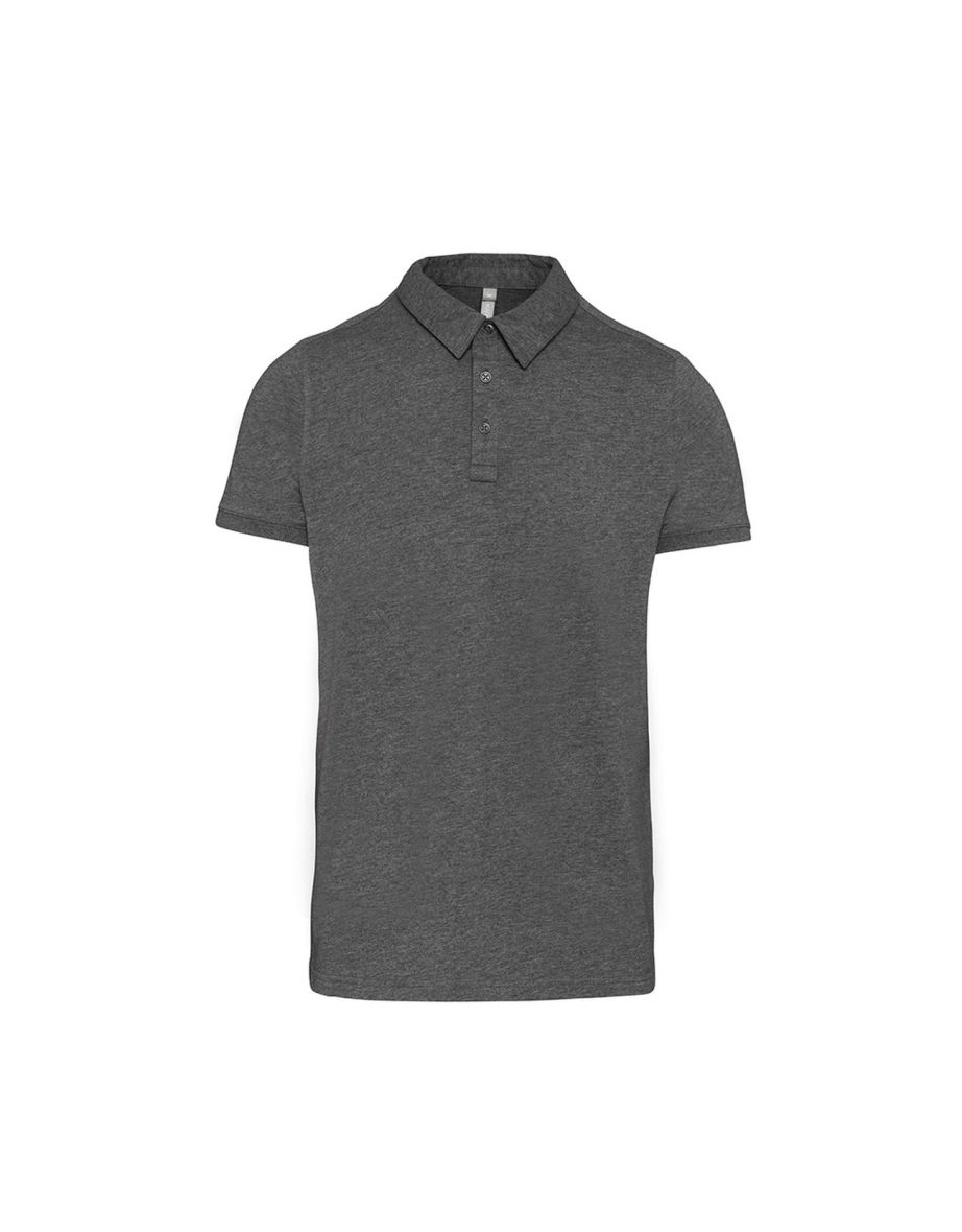 Kariban Mens Jersey Knit Polo Shirt - Grey Heather