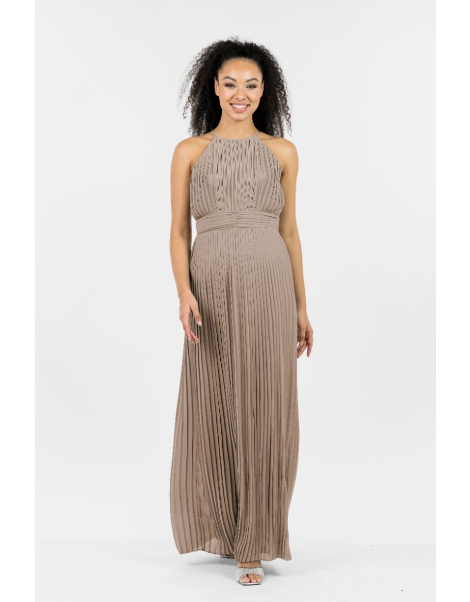 TFNC Serene Taupe Maxi Dress