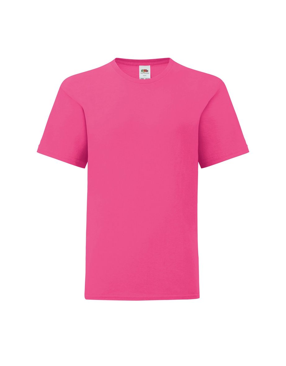 Fruit of the Loom Childrens/Kids Iconic 150 T-Shirt - Fuchsia