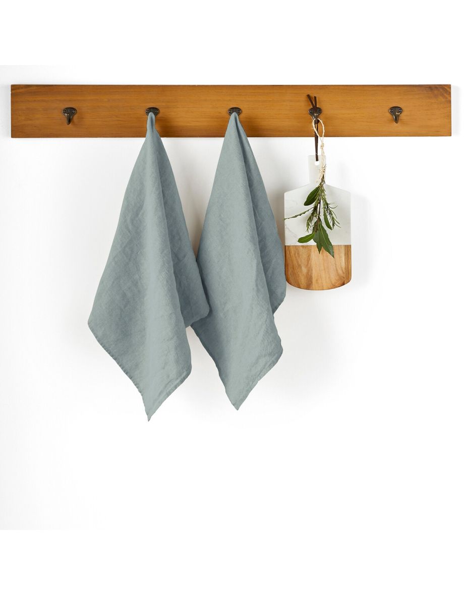 Set of 2 Victorine Washed Linen Tea Towels