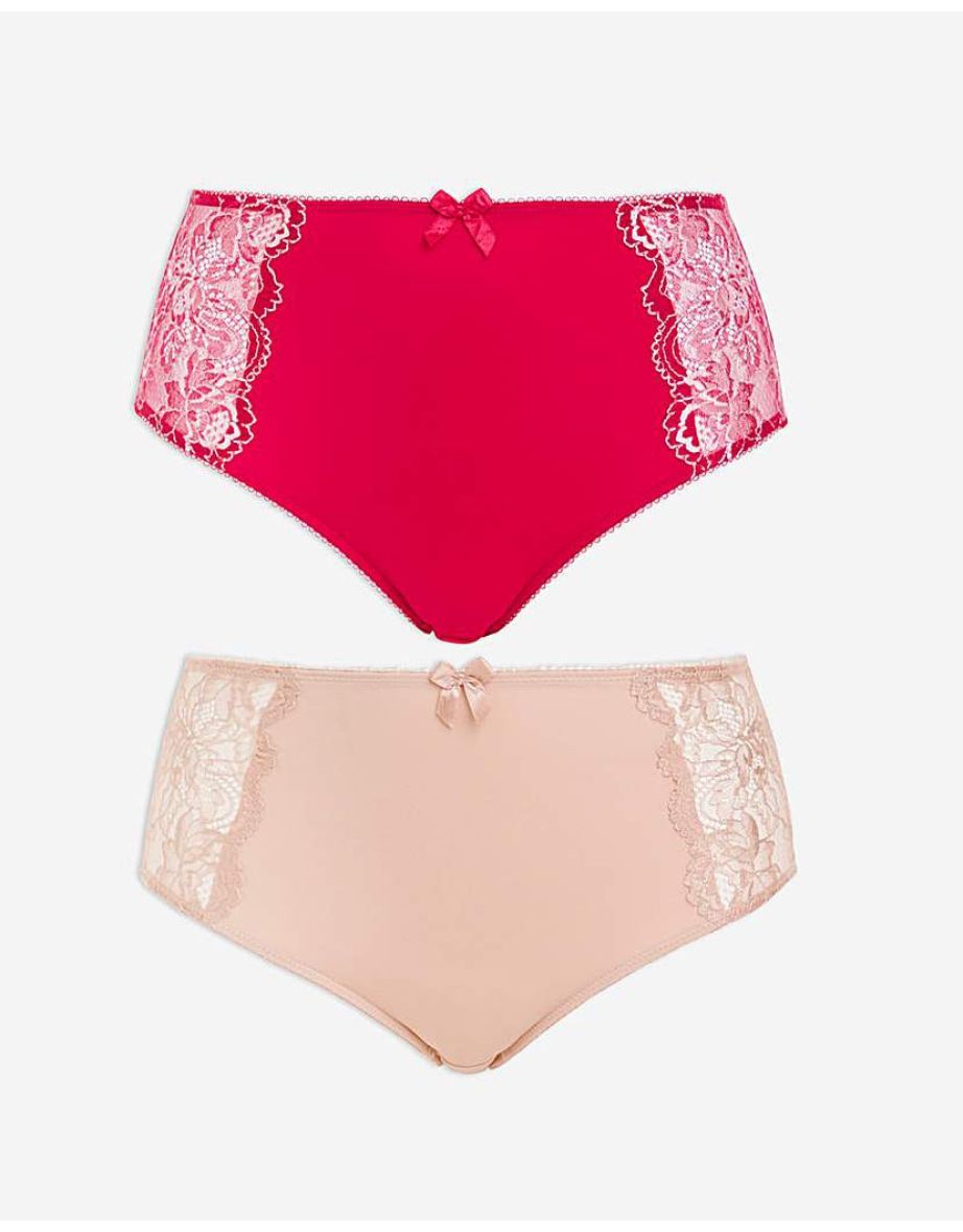 Pretty Secrets 2 Pack Ella Lace Briefs - 4