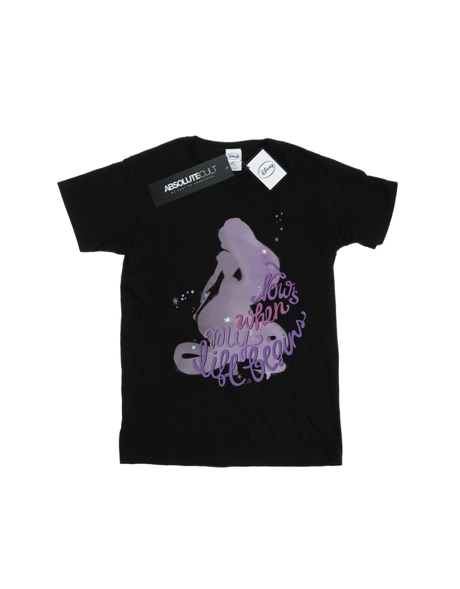 Disney Girls Tangled Now´s When My Life Begins Cotton T-Shirt - Black - 1