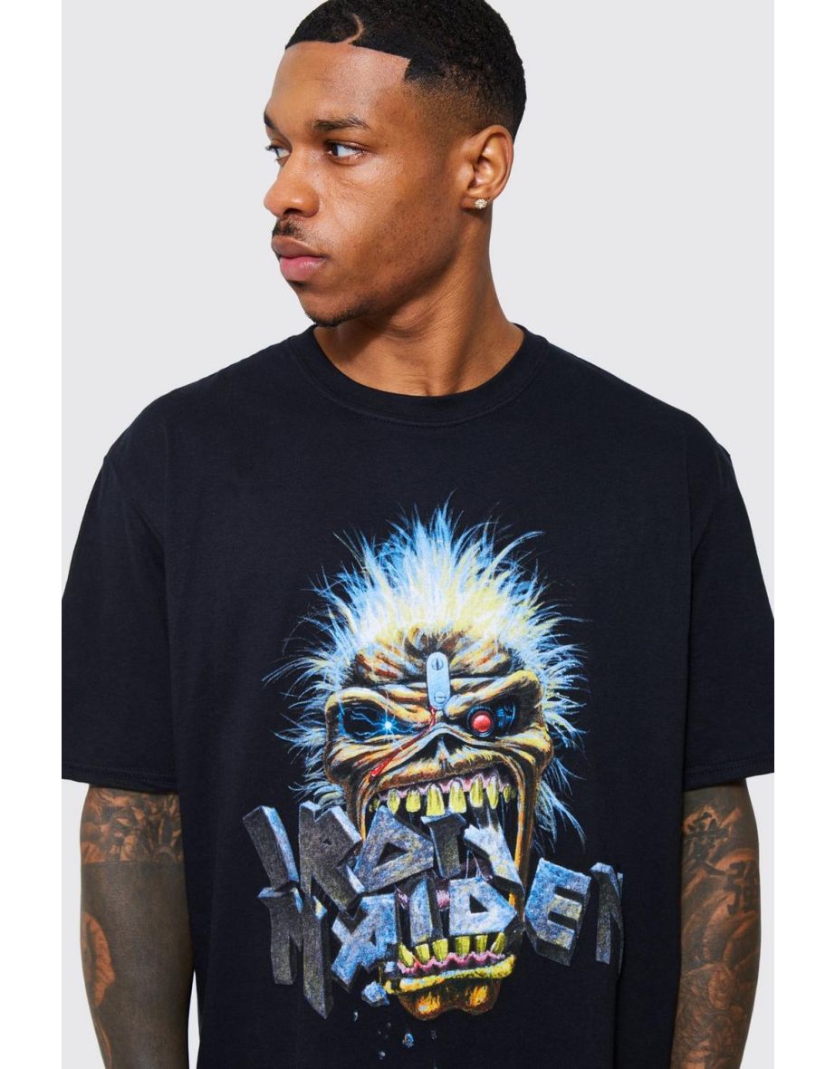 Oversized Iron Maiden License T-shirt - black - 2