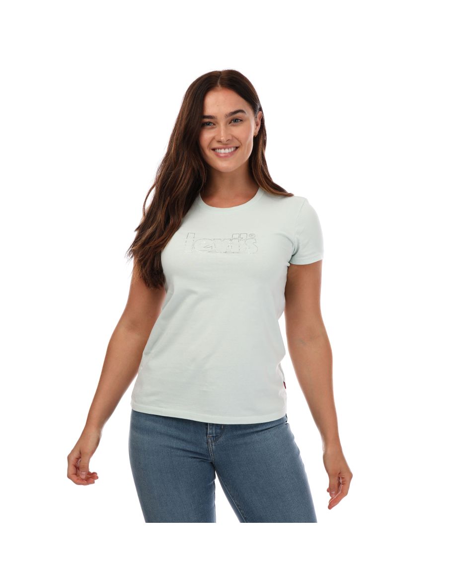 Levis blue t shirt hot sale women's