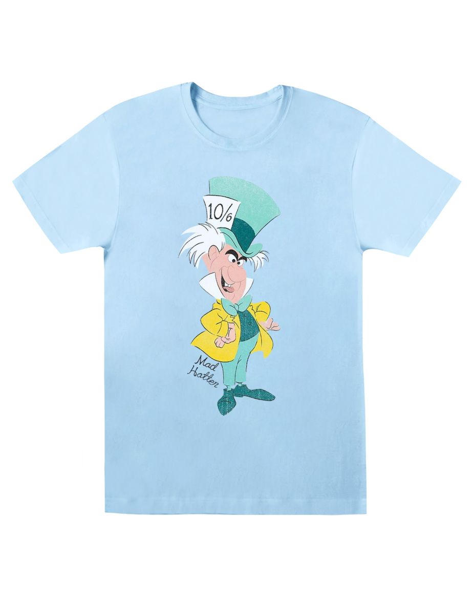 Disney Boys Alice In Wonderland Mad Hatter Classic T-Shirt - Baby Blue