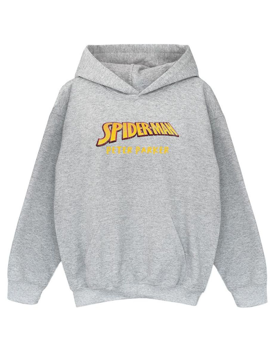 Marvel Boys Spider-Man AKA Peter Parker Hoodie - Sports Grey - 1