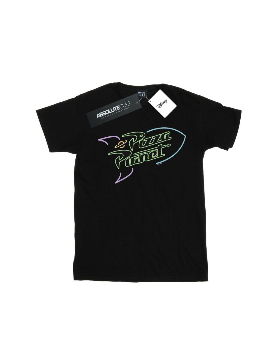 Disney Boys Toy Story Neon Pizza Planet T-Shirt - Black - 1