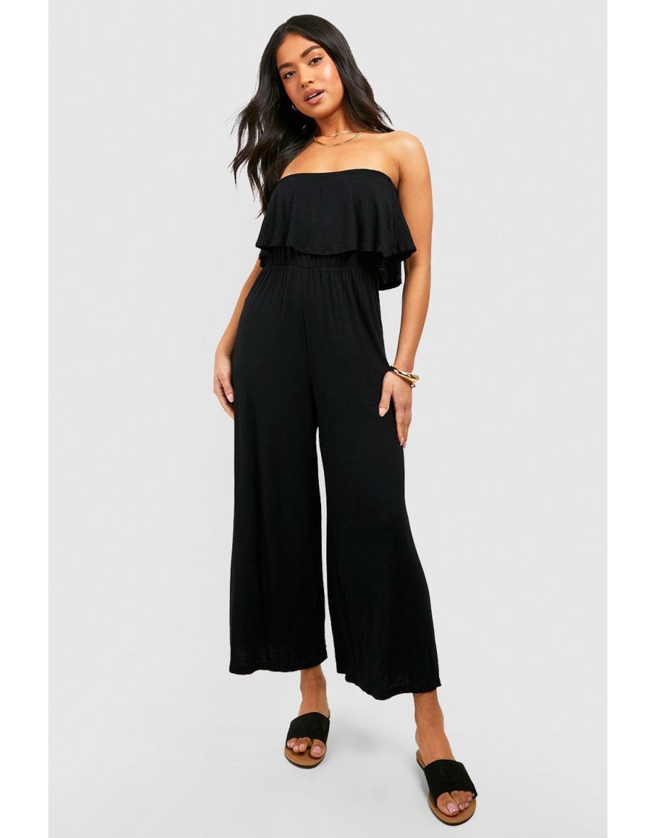 Black culotte jumpsuit petite online