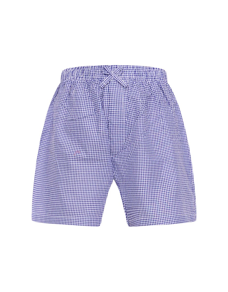 Blue Gingham PJ Shorts - 4