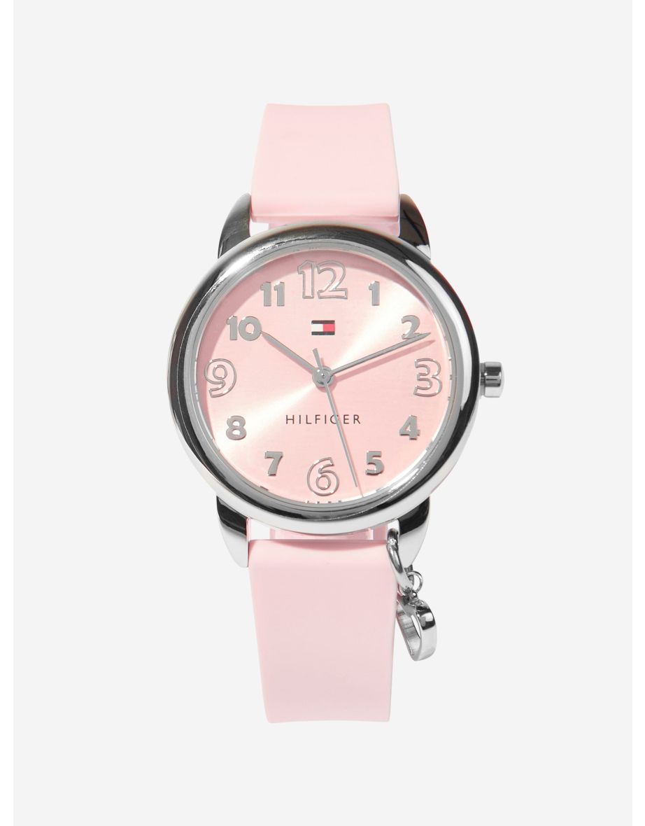 Tommy Hilfiger Girls Silicone Strap Watch in Pink