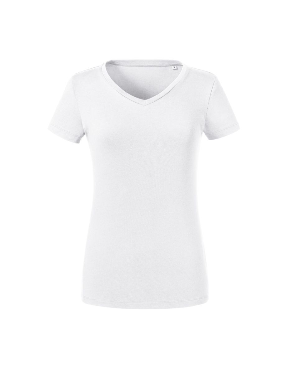 Russell Womens/Ladies Organic Short-Sleeved T-Shirt - White
