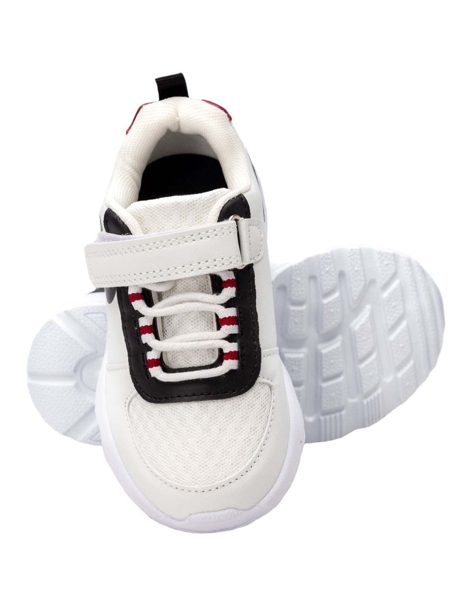 Disney Childrens/Kids Mickey Mouse Trainers - White/Black - 3
