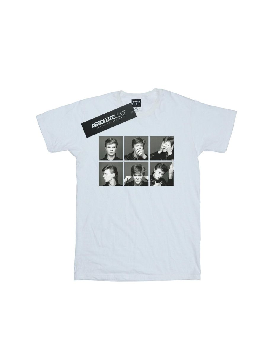 David Bowie Mens Photo Collage T-Shirt - White