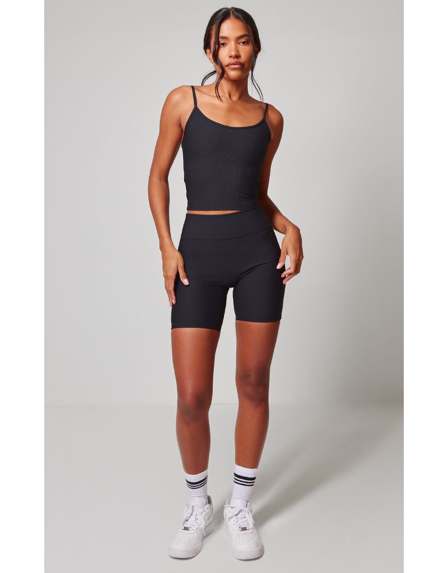 PLT PERFORM Ribbed Strappy Vest Top