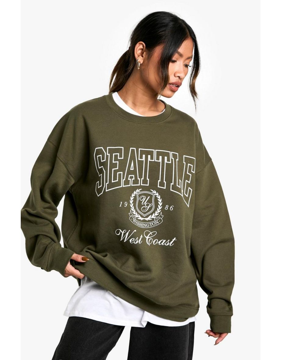 Overdye Seattle Oversized Sweatshirt - khaki