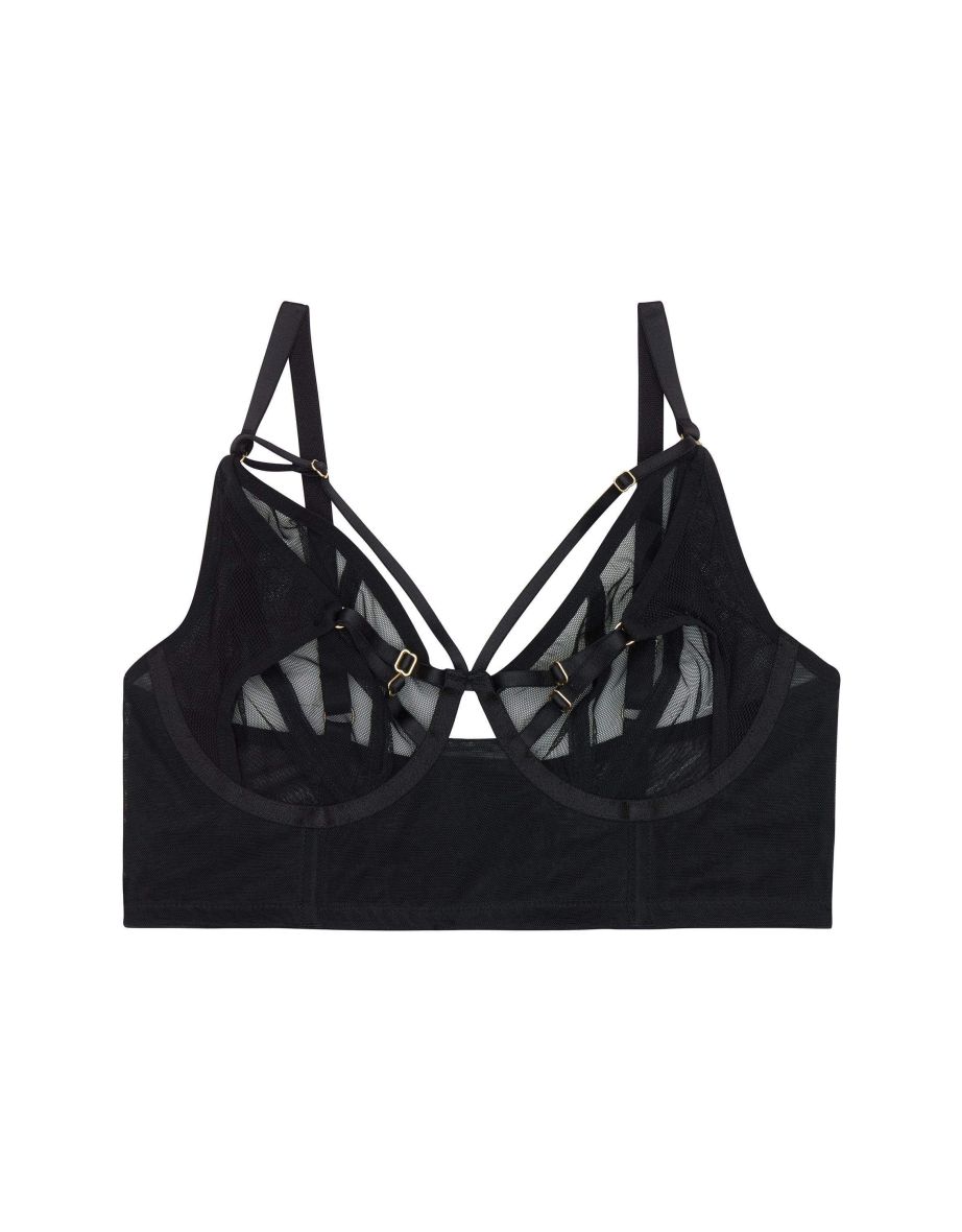 Eddie Black Crossover Wrap Bra