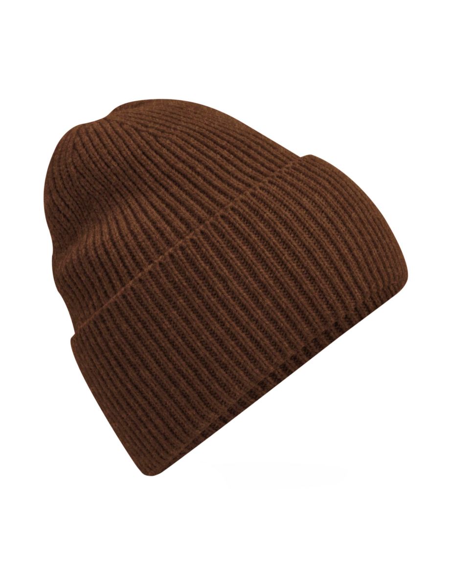 Beechfield Cuffed Oversized Beanie - Walnut